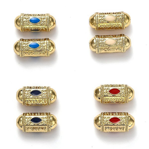 PandaHall Brass Enamel Beads, Long-Lasting Plated, Real 18K Gold Plated, Oval & Word, Mixed Color, 19x9x9mm, Hole: 2mm Brass+Enamel Oval..., Multicolor
PandaHall Brass Enamel Beads, Long-Lasting Plated, Real 18K Gold Plated, Oval & Word, Mixed Color, 19x9x9mm, Hole: 2mm Brass+Enamel Oval..., Multicolor