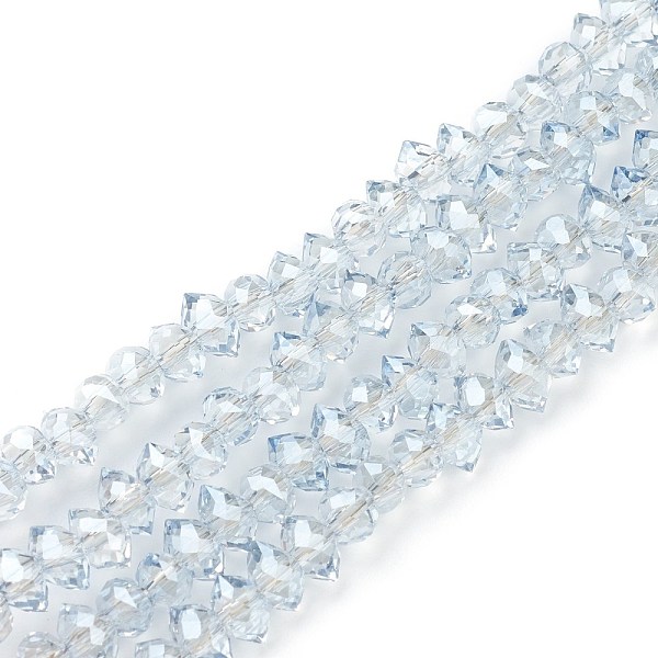 PandaHall Electroplate Glass Beads Strands, Pearl Luster Plated, Faceted Bicone, Light Blue, 4x6x4.5mm, Hole: 1.2mm, about 110pcs/strand...
PandaHall Electroplate Glass Beads Strands, Pearl Luster Plated, Faceted Bicone, Light Blue, 4x6x4.5mm, Hole: 1.2mm, about 110pcs/strand...