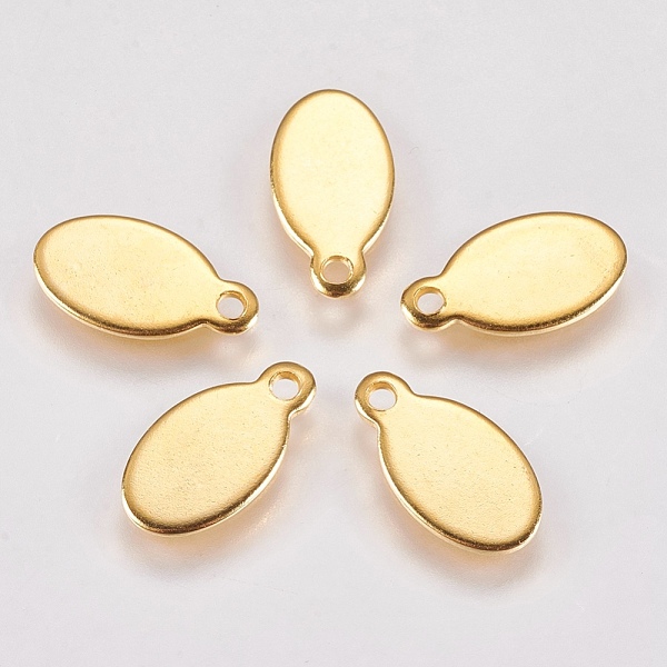 PandaHall 201 Stainless Steel Stamping Blank Tag Pendants, Oval, Real 18k Gold Plated, 12.5x6.5x1mm, Hole: 0.8mm 201 Stainless Steel Oval
PandaHall 201 Stainless Steel Stamping Blank Tag Pendants, Oval, Real 18k Gold Plated, 12.5x6.5x1mm, Hole: 0.8mm 201 Stainless Steel Oval