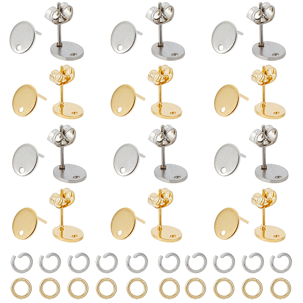 PandaHall SUNNYCLUE 60Pcs 2 Colors 201 Stainless Steel Stud Earring Findings with Hole, 304 Stainless Steel Pins and Ear Nuts, 60Pcs 2...
PandaHall SUNNYCLUE 60Pcs 2 Colors 201 Stainless Steel Stud Earring Findings with Hole, 304 Stainless Steel Pins and Ear Nuts, 60Pcs 2...