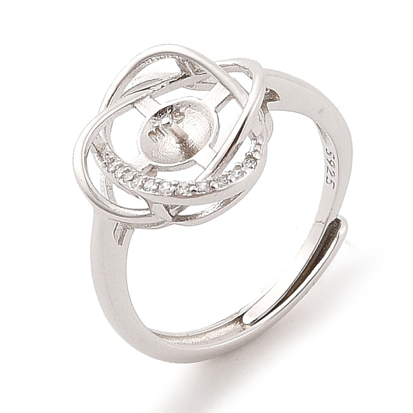 PandaHall 925 Sterling Silver Micro Pave Cubic Zirconia Adjustable Ring Settings, for Half Drilled Beads, Rhombus, Real Platinum Plated...
PandaHall 925 Sterling Silver Micro Pave Cubic Zirconia Adjustable Ring Settings, for Half Drilled Beads, Rhombus, Real Platinum Plated...
