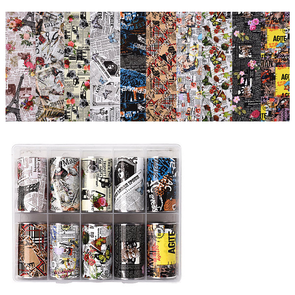 PandaHall 10rolls Nail Art Transfer Stickers, Nail Decals, DIY Nail Tips Decoration, Newspaper Pattern, Mixed Color, 40mm, 1m/roll Paper..., Multicolor
PandaHall 10rolls Nail Art Transfer Stickers, Nail Decals, DIY Nail Tips Decoration, Newspaper Pattern, Mixed Color, 40mm, 1m/roll Paper..., Multicolor