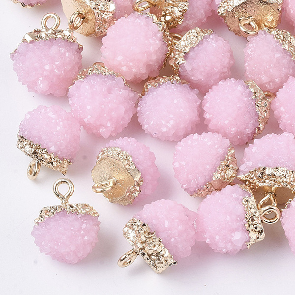 PandaHall Druzy Resin Pendants, with Top Light Gold Plated Iron Loops, Waxberry, Pearl Pink, 15~17x12~14x12~13mm, Hole: 1.8mm Iron+Resin...
PandaHall Druzy Resin Pendants, with Top Light Gold Plated Iron Loops, Waxberry, Pearl Pink, 15~17x12~14x12~13mm, Hole: 1.8mm Iron+Resin...