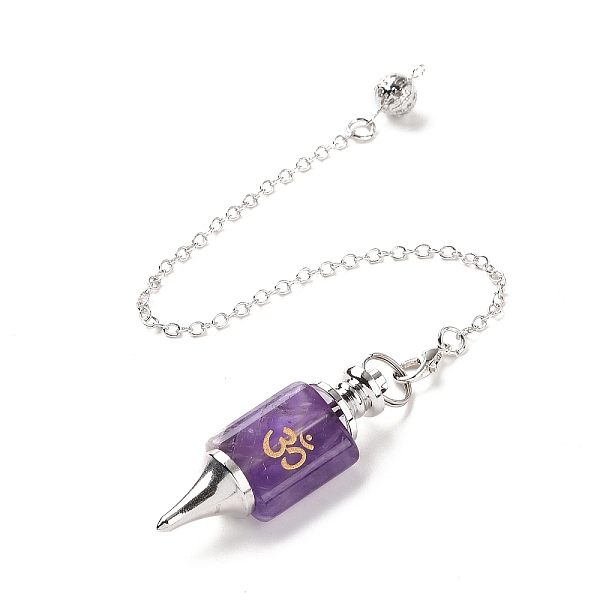 PandaHall Natural Amethyst Dowsing Pendulum Big Pendants, with Platinum Plated Brass Findings, Cadmium Free & Lead Free, 242mm, Hole: 2.5mm...
PandaHall Natural Amethyst Dowsing Pendulum Big Pendants, with Platinum Plated Brass Findings, Cadmium Free & Lead Free, 242mm, Hole: 2.5mm...