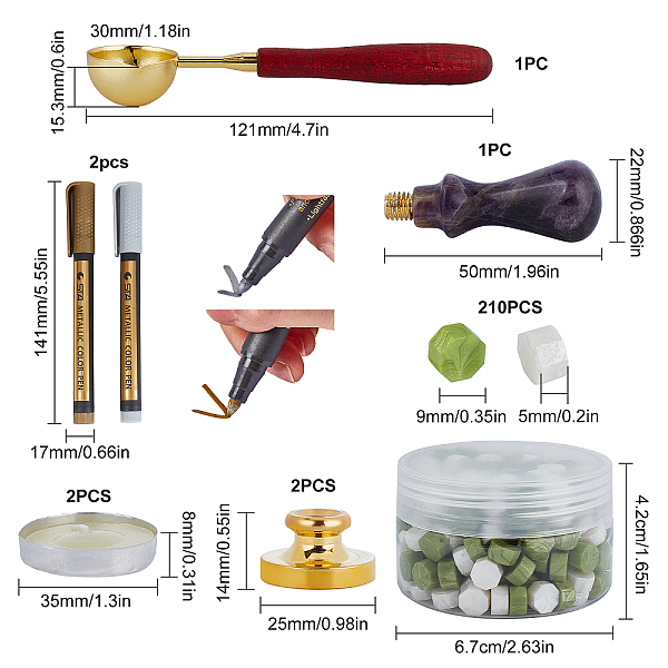 PandaHall CRASPIRE DIY Scrapbook Making Kits, Including Gemstone Stamp Handle, Brass Wax Seal Stamp Head & Melting Spoon, Sealing Wax..., Multicolor
PandaHall CRASPIRE DIY Scrapbook Making Kits, Including Gemstone Stamp Handle, Brass Wax Seal Stamp Head & Melting Spoon, Sealing Wax..., Multicolor
