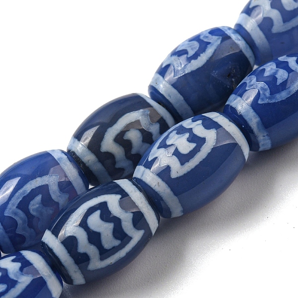 PandaHall Blue Tibetan Style dZi Beads Strands, Dyed Natural Agate Beads Strands, Rice, Bat, 13.5~14x10~10.5mm, Hole: 1mm, about...
PandaHall Blue Tibetan Style dZi Beads Strands, Dyed Natural Agate Beads Strands, Rice, Bat, 13.5~14x10~10.5mm, Hole: 1mm, about...