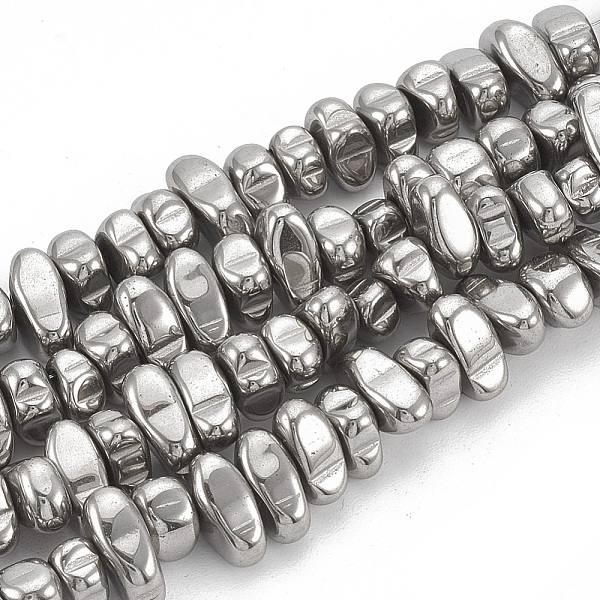 PandaHall Electroplate Non-magnetic Synthetic Hematite Beads Strands, Chips, Silver Plated, 5~10x4.5~5.5x4mm, Hole: 1mm, about 105pcs/strand...
PandaHall Electroplate Non-magnetic Synthetic Hematite Beads Strands, Chips, Silver Plated, 5~10x4.5~5.5x4mm, Hole: 1mm, about 105pcs/strand...