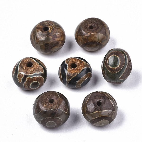 PandaHall Tibetan Style dZi Beads, Natural Agate Beads, Dyed & Heated, Rondelle, 3-Eye, 16x13mm, Hole: 1.6mm Tibetan Agate Rondelle
PandaHall Tibetan Style dZi Beads, Natural Agate Beads, Dyed & Heated, Rondelle, 3-Eye, 16x13mm, Hole: 1.6mm Tibetan Agate Rondelle