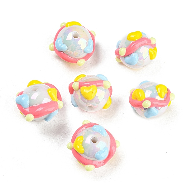 PandaHall Hand Painted Acrylic with Enamel Beads, Cartoon, Round with Heart, Colorful, 19x18x15mm, Hole: 2.2mm Acrylic Round
PandaHall Hand Painted Acrylic with Enamel Beads, Cartoon, Round with Heart, Colorful, 19x18x15mm, Hole: 2.2mm Acrylic Round