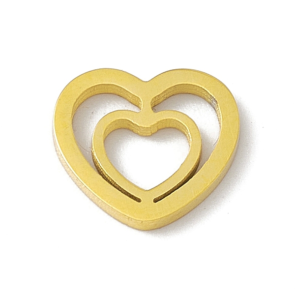 PandaHall 304 Stainless Steel Linking Rings, Mirror Finish, Double Heart, Golden, 9x10x1mm 304 Stainless Steel Heart
PandaHall 304 Stainless Steel Linking Rings, Mirror Finish, Double Heart, Golden, 9x10x1mm 304 Stainless Steel Heart