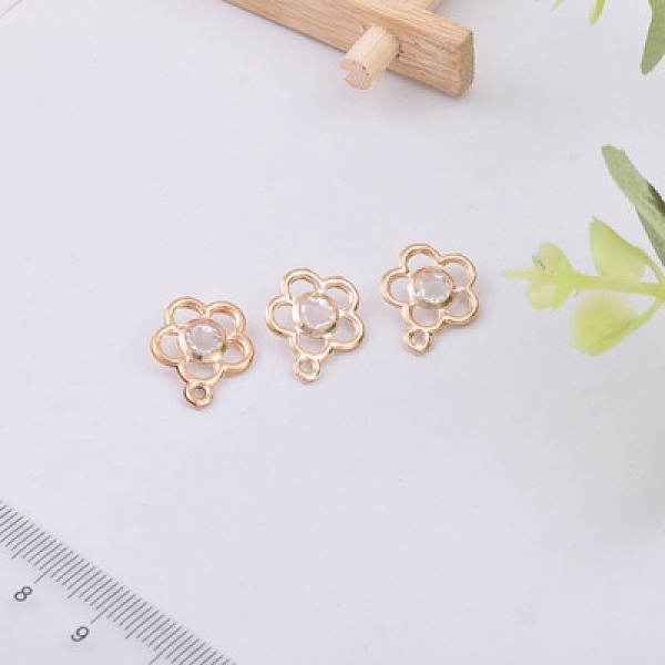 PandaHall Alloy Rhinestone Pendants, Plum Blossom, Crystal, Light Gold, 17x15mm Alloy+Rhinestone Flower Clear
PandaHall Alloy Rhinestone Pendants, Plum Blossom, Crystal, Light Gold, 17x15mm Alloy+Rhinestone Flower Clear