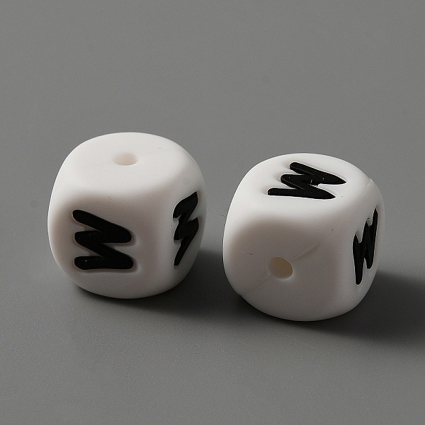 PandaHall Food Grade Eco-Friendly Silicone Beads, Chewing Beads For Teethers, DIY Nursing Necklaces Making, White Cube with Black Letter...
PandaHall Food Grade Eco-Friendly Silicone Beads, Chewing Beads For Teethers, DIY Nursing Necklaces Making, White Cube with Black Letter...