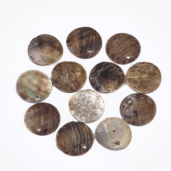 PandaHall Spray Paint Natural Akoya Shell Pendants, Mother of Pearl Shell Pendants, Flat Round, Sienna, 15x1~3mm, Hole: 1.1~1.5mm Akoya..., Brown
PandaHall Spray Paint Natural Akoya Shell Pendants, Mother of Pearl Shell Pendants, Flat Round, Sienna, 15x1~3mm, Hole: 1.1~1.5mm Akoya..., Brown