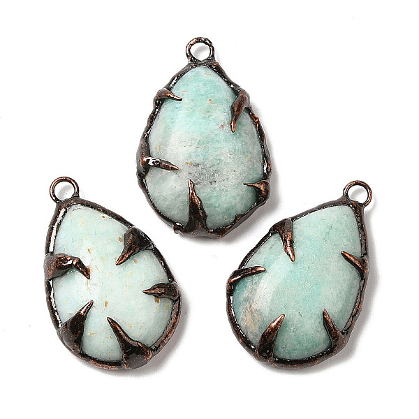 PandaHall Natural Amazonite Pendants, Teardrop Charms, with Red Copper Plated Tin Findings, 36x23x9mm, Hole: 3mm Amazonite Teardrop
PandaHall Natural Amazonite Pendants, Teardrop Charms, with Red Copper Plated Tin Findings, 36x23x9mm, Hole: 3mm Amazonite Teardrop