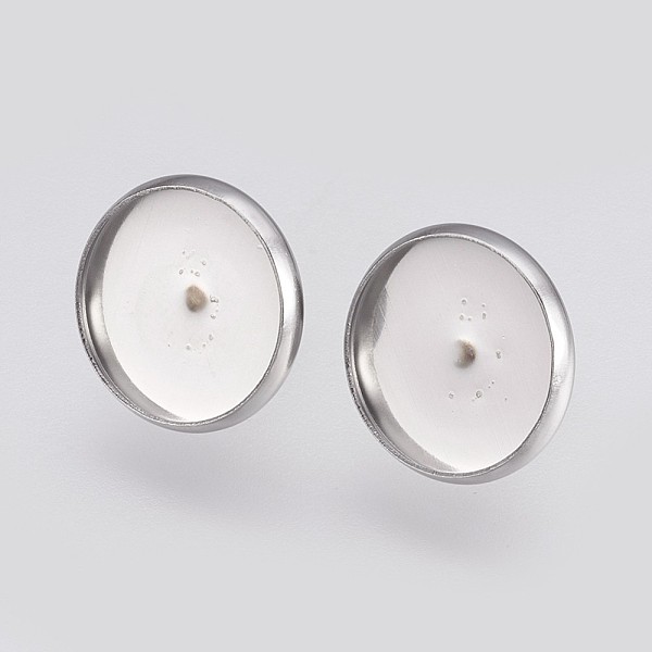 PandaHall 304 Stainless Steel Earring Cabochon Settings, Ear Studs Blank Findings, Flat Round, Stainless Steel Color, 20mm 304 Stainless...
PandaHall 304 Stainless Steel Earring Cabochon Settings, Ear Studs Blank Findings, Flat Round, Stainless Steel Color, 20mm 304 Stainless...