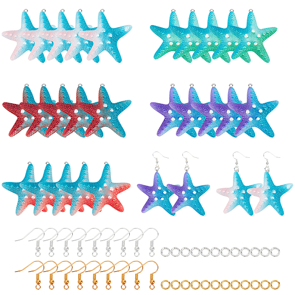 PandaHall DIY Dangle Earring Making Kits, Including Resin Pendants, Brass Earring Hooks & Jump Rings, Starfish, Golden & Silver, 130pcs/box...
PandaHall DIY Dangle Earring Making Kits, Including Resin Pendants, Brass Earring Hooks & Jump Rings, Starfish, Golden & Silver, 130pcs/box...