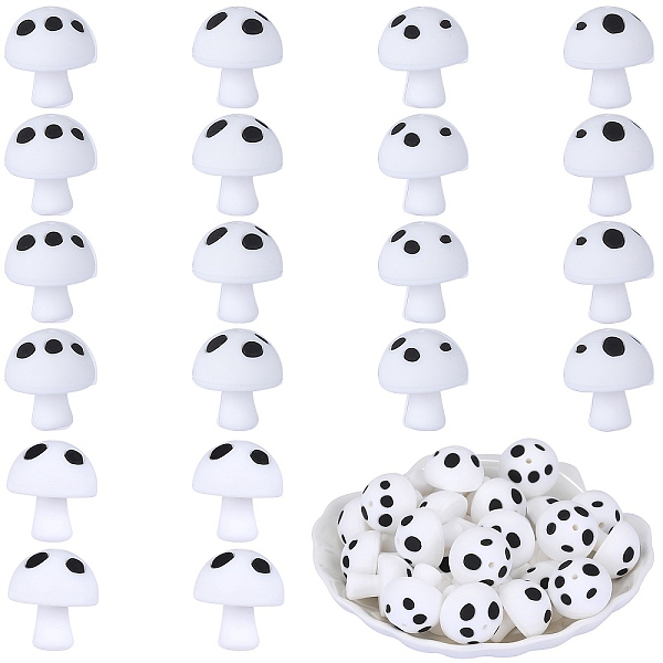 PandaHall 20Pcs Mushroom Silicone Focal Beads, Chewing Toy Accessoies for Teethers, DIY Nursing Necklaces Making, White, 18mm, Hole: 2mm...
PandaHall 20Pcs Mushroom Silicone Focal Beads, Chewing Toy Accessoies for Teethers, DIY Nursing Necklaces Making, White, 18mm, Hole: 2mm...