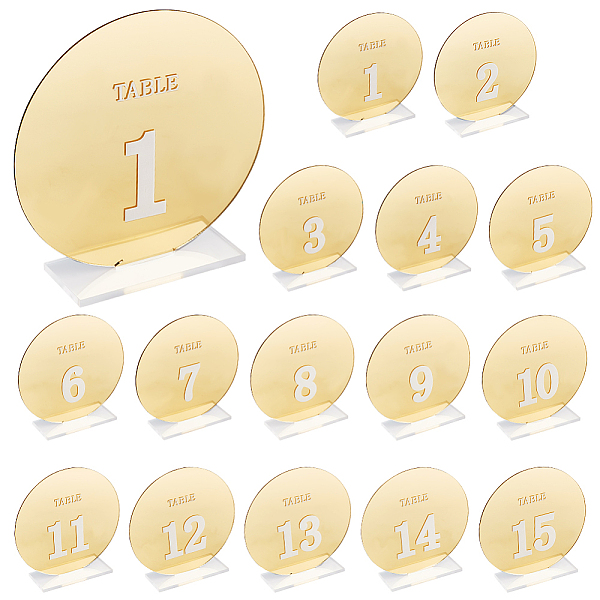 PandaHall Acrylic Digital Seat Board Seat Card, for Wedding, Restaurant, Birthday Party Table Decorations, Flat Round, Gold, finished...
PandaHall Acrylic Digital Seat Board Seat Card, for Wedding, Restaurant, Birthday Party Table Decorations, Flat Round, Gold, finished...