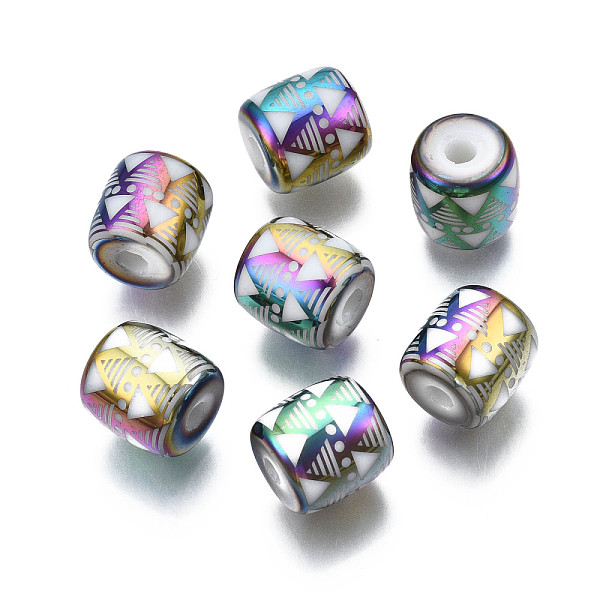 PandaHall Electroplate Glass Beads, Column with Triangle Pattern, Colorful, 11.5x11.5mm, Hole: 2.5mm, about 100pcs/bag Glass Triangle
PandaHall Electroplate Glass Beads, Column with Triangle Pattern, Colorful, 11.5x11.5mm, Hole: 2.5mm, about 100pcs/bag Glass Triangle