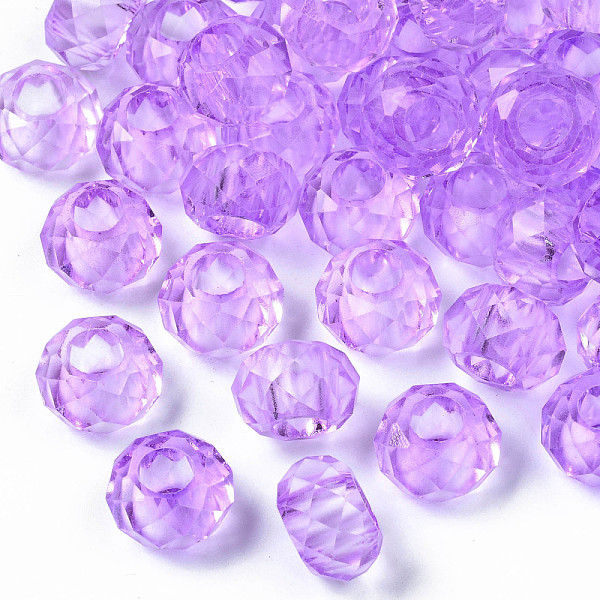 PandaHall Glass European Beads, Large Hole Beads, Faceted, No Metal Core, Rondelle, Medium Orchid, 14x8mm, Hole: 5mm Glass Rondelle
PandaHall Glass European Beads, Large Hole Beads, Faceted, No Metal Core, Rondelle, Medium Orchid, 14x8mm, Hole: 5mm Glass Rondelle