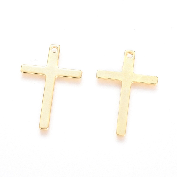 PandaHall 201 Stainless Steel Pendants, Cross, Golden, 25x16x0.9mm, Hole: 1.4mm 201 Stainless Steel Cross
PandaHall 201 Stainless Steel Pendants, Cross, Golden, 25x16x0.9mm, Hole: 1.4mm 201 Stainless Steel Cross