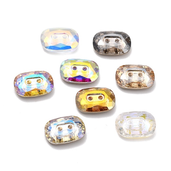 PandaHall 2-Hole Rectangle Glass Rhinestone Buttons, Faceted, Mixed Color, 10x14x4mm, Hole: 1.2mm Glass Rhinestone Rectangle Multicolor
PandaHall 2-Hole Rectangle Glass Rhinestone Buttons, Faceted, Mixed Color, 10x14x4mm, Hole: 1.2mm Glass Rhinestone Rectangle Multicolor
