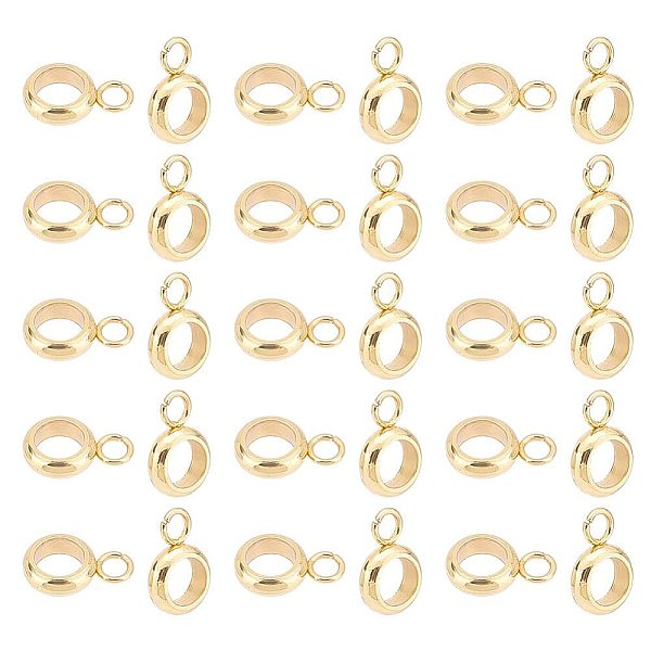 PandaHall Unicraftale 201 Stainless Steel Tube Bails, Loop Bails, Ring Bail Beads, Real 18K Gold Plated, 9x6x2mm, Hole: 1.8mm, 80pcs/box 201...
PandaHall Unicraftale 201 Stainless Steel Tube Bails, Loop Bails, Ring Bail Beads, Real 18K Gold Plated, 9x6x2mm, Hole: 1.8mm, 80pcs/box 201...