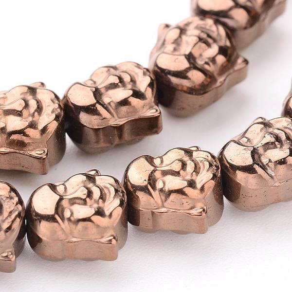 PandaHall Buddha Head Electroplate Non-magnetic Synthetic Hematite Bead Strands, Copper Plated, 7x8x5mm, Hole: 1mm, about 54pcs/strand...
PandaHall Buddha Head Electroplate Non-magnetic Synthetic Hematite Bead Strands, Copper Plated, 7x8x5mm, Hole: 1mm, about 54pcs/strand...