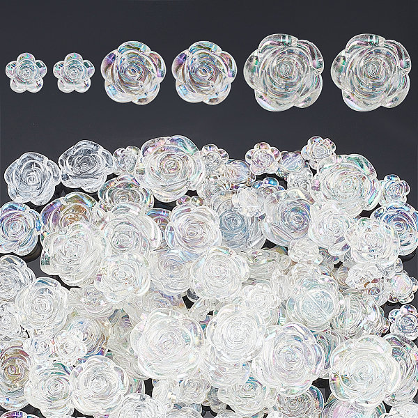 PandaHall 120Pcs 3 Style Transparent Plastic Beads, AB Color Plated, Rose, Clear AB, 11.5~23x12~23.5x5~9mm, Hole: 1.5~2mm ABS Plastic..., White
PandaHall 120Pcs 3 Style Transparent Plastic Beads, AB Color Plated, Rose, Clear AB, 11.5~23x12~23.5x5~9mm, Hole: 1.5~2mm ABS Plastic..., White