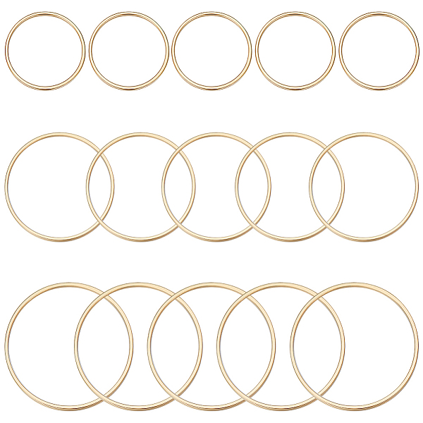 PandaHall Beebeecraft 30Pcs 3 Styles Brass Linking Rings, Long-Lasting Plated, Round Ring, Real 24K Gold Plated, 22~35x1mm, Inner Diameter...
PandaHall Beebeecraft 30Pcs 3 Styles Brass Linking Rings, Long-Lasting Plated, Round Ring, Real 24K Gold Plated, 22~35x1mm, Inner Diameter...