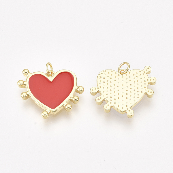 PandaHall Brass Pendants, with Enamel, Heart, Golden, Mixed Color, 19x23x2.5mm, Hole: 3mm, Ring: 5x0.8mm Brass+Enamel Heart Multicolor
PandaHall Brass Pendants, with Enamel, Heart, Golden, Mixed Color, 19x23x2.5mm, Hole: 3mm, Ring: 5x0.8mm Brass+Enamel Heart Multicolor