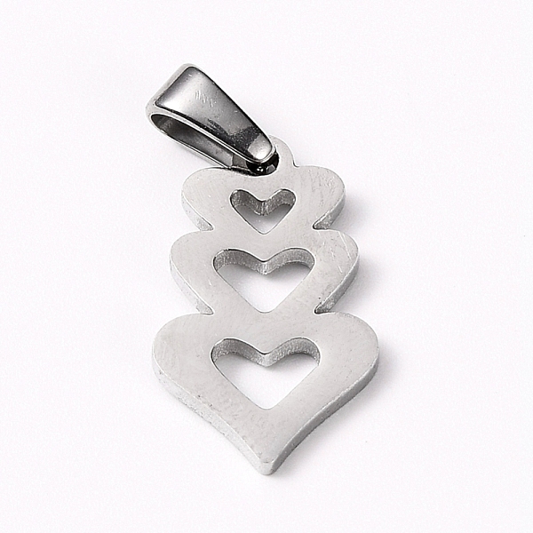PandaHall 304 Stainless Steel Pendants, Heart with Heart, Stainless Steel Color, 18x11x1.5mm, Hole: 6x3mm 304 Stainless Steel Heart
PandaHall 304 Stainless Steel Pendants, Heart with Heart, Stainless Steel Color, 18x11x1.5mm, Hole: 6x3mm 304 Stainless Steel Heart