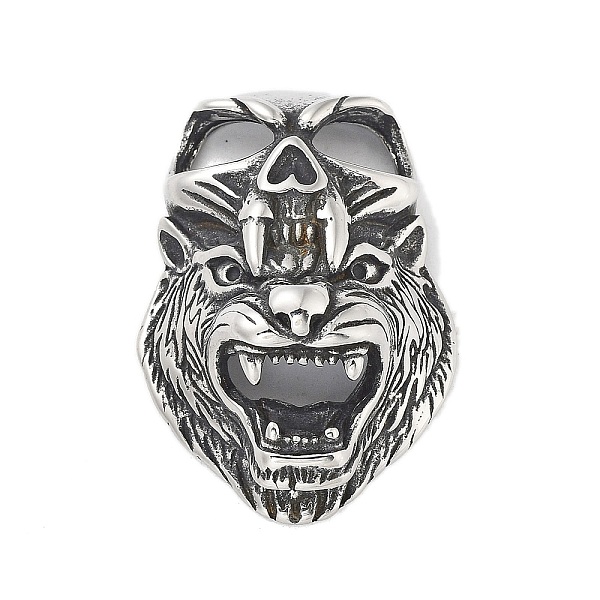 PandaHall 304 Stainless Steel Pendants, Antique Silver, Snake/Lion/Flat Round with Star & Cattle Charm, Lion, 41x28.5x16mm, Hole: 10x6mm 304...
PandaHall 304 Stainless Steel Pendants, Antique Silver, Snake/Lion/Flat Round with Star & Cattle Charm, Lion, 41x28.5x16mm, Hole: 10x6mm 304...