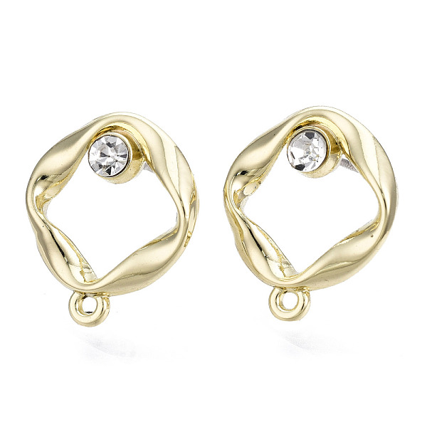 PandaHall Alloy Stud Earring Findings, with Crystal Rhinestone and Loop and Steel Pin, Oval with Plastic Protective Cover, Light Gold..., Clear
PandaHall Alloy Stud Earring Findings, with Crystal Rhinestone and Loop and Steel Pin, Oval with Plastic Protective Cover, Light Gold..., Clear