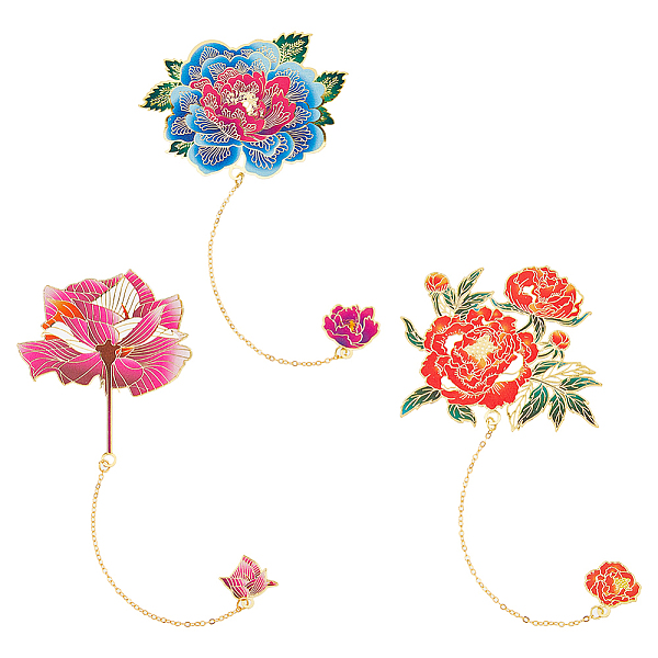 PandaHall SUPERFINDINGS 3Pcs 3 Styles Peony Flower Enamel Bookmarks, 304 Stainless Steel Bookmarks, with Iron Long Chain, Mixed Color..., Multicolor
PandaHall SUPERFINDINGS 3Pcs 3 Styles Peony Flower Enamel Bookmarks, 304 Stainless Steel Bookmarks, with Iron Long Chain, Mixed Color..., Multicolor