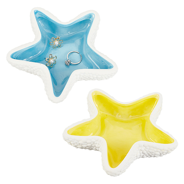 PandaHall Globleland 2Pcs 2 Colors Starfish Shape Ceramic Jewelry Plate, Display Tray, Storage Holder, Cosmetics Jewelry Organizer, Mixed..., Multicolor
PandaHall Globleland 2Pcs 2 Colors Starfish Shape Ceramic Jewelry Plate, Display Tray, Storage Holder, Cosmetics Jewelry Organizer, Mixed..., Multicolor