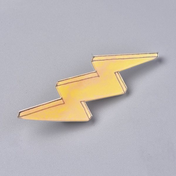PandaHall Acrylic Badges Brooch Pins, Cute Lapel Pin, for Clothing Bags Jackets Accessory DIY Crafts, Lightning, Yellow, 69x21x8mm, Pin...
PandaHall Acrylic Badges Brooch Pins, Cute Lapel Pin, for Clothing Bags Jackets Accessory DIY Crafts, Lightning, Yellow, 69x21x8mm, Pin...