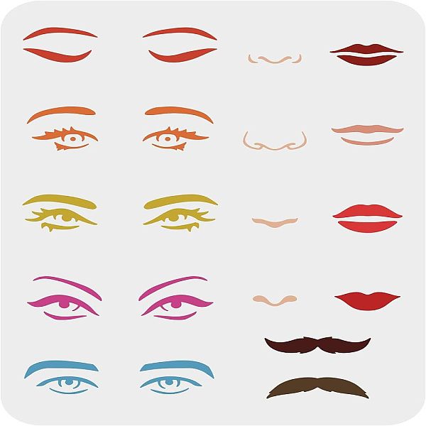 PandaHall FINGERINSPIRE Facial Features Stencils 29.7x21cm Plastic Eyes Stencils Large Reusable Mouth Lips Pattern Stencil Nose Mustaches...
PandaHall FINGERINSPIRE Facial Features Stencils 29.7x21cm Plastic Eyes Stencils Large Reusable Mouth Lips Pattern Stencil Nose Mustaches...