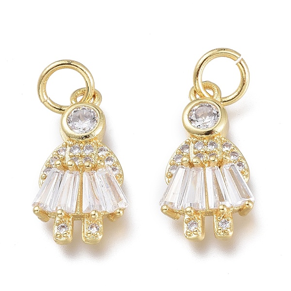 PandaHall Brass Micro Pave Clear Cubic Zirconia Charms, with Jump Rings, Long-Lasting Plated, Girl, Real 18K Gold Plated, 14x8.5x3mm, Jump...
PandaHall Brass Micro Pave Clear Cubic Zirconia Charms, with Jump Rings, Long-Lasting Plated, Girl, Real 18K Gold Plated, 14x8.5x3mm, Jump...