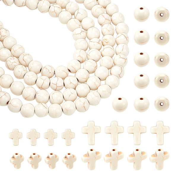 PandaHall ARRICRAFT 230Pcs 3 Styles Synthetic Turquoise Beads, Dyed, Cross & Round, Beige, 10~16x8~12x3~3.5mm, Hole: 1mm Synthetic Turquoise..., Yellow
PandaHall ARRICRAFT 230Pcs 3 Styles Synthetic Turquoise Beads, Dyed, Cross & Round, Beige, 10~16x8~12x3~3.5mm, Hole: 1mm Synthetic Turquoise..., Yellow