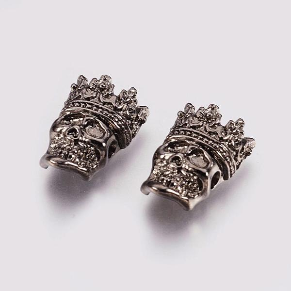 PandaHall Tibetan Style Alloy Beads, Skull with Crown, Gunmetal, 16x12x6mm, Hole: 2mm Alloy Skull
PandaHall Tibetan Style Alloy Beads, Skull with Crown, Gunmetal, 16x12x6mm, Hole: 2mm Alloy Skull