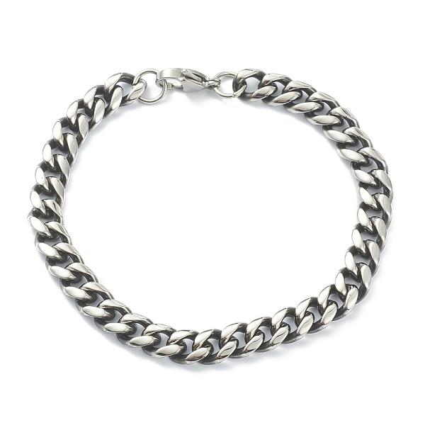 PandaHall Men's 304 Stainless Steel Cuban Link Chain Bracelets, with Lobster Claw Clasps, Stainless Steel Color, 8-7/8 inch(22.5cm) 304...
PandaHall Men's 304 Stainless Steel Cuban Link Chain Bracelets, with Lobster Claw Clasps, Stainless Steel Color, 8-7/8 inch(22.5cm) 304...