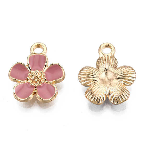 PandaHall Eco-Friendly Zinc Alloy Pendants, with Enamel, Cadmium Free & Nickel Free & Lead Free, 5- Petal Flower, Light Gold, Rosy Brown...
PandaHall Eco-Friendly Zinc Alloy Pendants, with Enamel, Cadmium Free & Nickel Free & Lead Free, 5- Petal Flower, Light Gold, Rosy Brown...