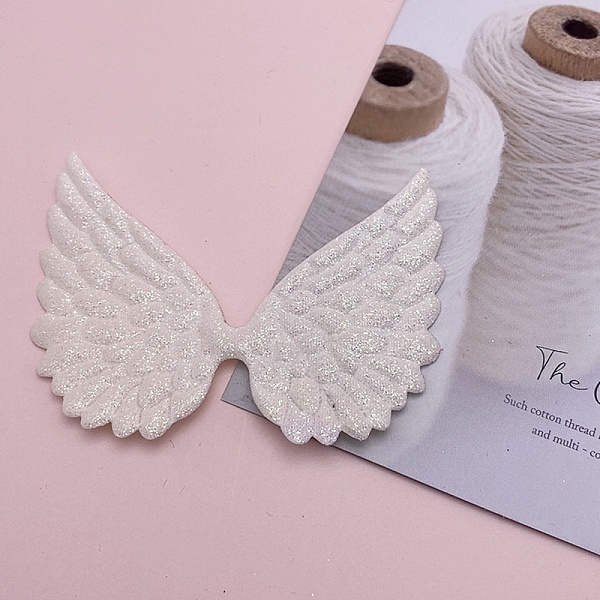 PandaHall Cloth Embossing Wings, with Glitter Powder, Decorate Accessories, White, 65x88mm Cloth Wing White
PandaHall Cloth Embossing Wings, with Glitter Powder, Decorate Accessories, White, 65x88mm Cloth Wing White