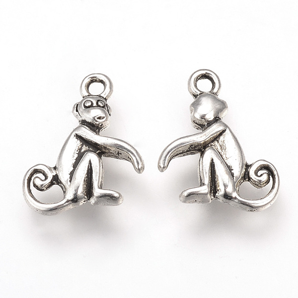 PandaHall Tibetan Style Alloy Pendants, Monkey, Cadmium Free & Lead Free, Antique Silver, 15.5x13x3mm, Hole: 1.5mm Alloy Monkey
PandaHall Tibetan Style Alloy Pendants, Monkey, Cadmium Free & Lead Free, Antique Silver, 15.5x13x3mm, Hole: 1.5mm Alloy Monkey