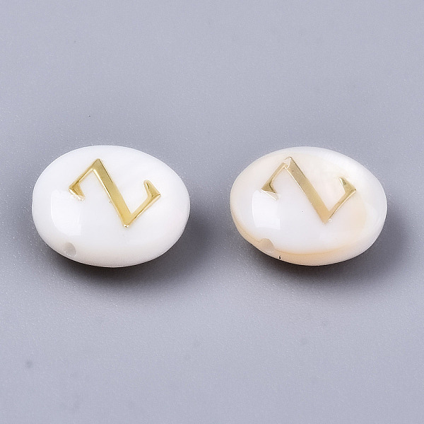 PandaHall Natural Freshwater Shell Beads, with Golden Plated Brass Etched Metal Embellishments, Flat Round, Seashell Color, Letter.Z...
PandaHall Natural Freshwater Shell Beads, with Golden Plated Brass Etched Metal Embellishments, Flat Round, Seashell Color, Letter.Z...
