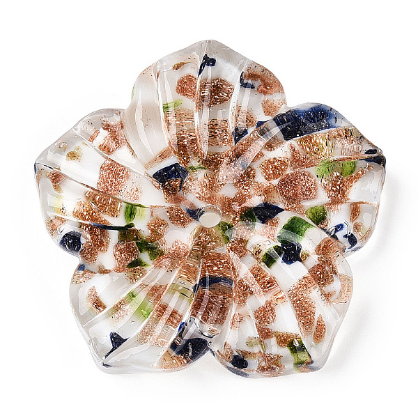 PandaHall Handmade Gold Sand Lampwork Beads, Flower, White, 45.5x47x10mm, Hole: 2.8mm Lampwork Flower White
PandaHall Handmade Gold Sand Lampwork Beads, Flower, White, 45.5x47x10mm, Hole: 2.8mm Lampwork Flower White
