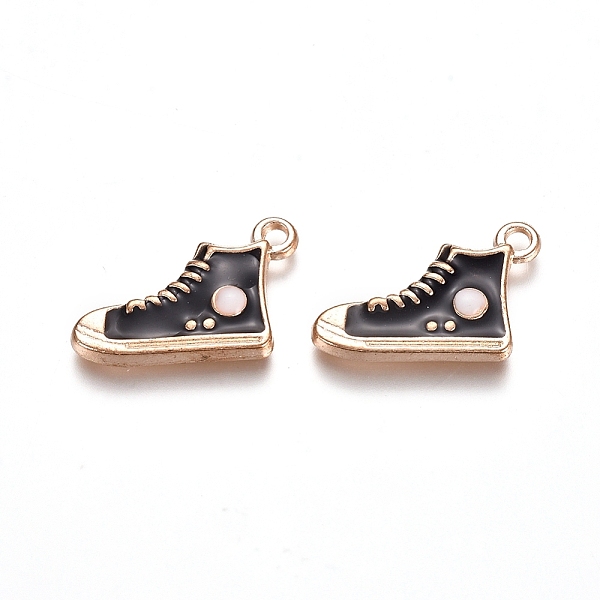 PandaHall Light Gold Plated Alloy Enamel Pendants, Shoes, Black, 19.5x12.5x2.5mm, Hole: 1.5mm Alloy+Enamel Shoes Black
PandaHall Light Gold Plated Alloy Enamel Pendants, Shoes, Black, 19.5x12.5x2.5mm, Hole: 1.5mm Alloy+Enamel Shoes Black