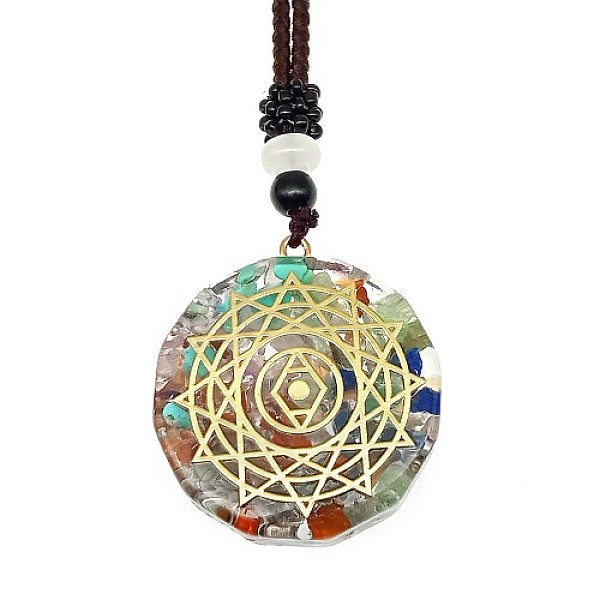 PandaHall Orgonite Chakra Natural & Synthetic Mixed Stone Pendant Necklaces, Nylon Thread Necklace for Women, Flat Round, Star, 25.59 inch...
PandaHall Orgonite Chakra Natural & Synthetic Mixed Stone Pendant Necklaces, Nylon Thread Necklace for Women, Flat Round, Star, 25.59 inch...