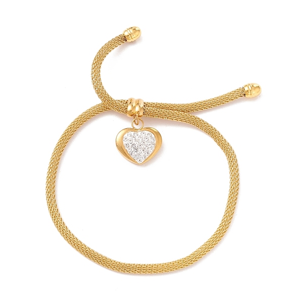 PandaHall Crystal Rhinestone Heart Charm Slider Bracelet with Round Mesh Chain for Women, Golden, Inner Diameter: 3/8~3-1/8 inch(0.9~7.9cm)...
PandaHall Crystal Rhinestone Heart Charm Slider Bracelet with Round Mesh Chain for Women, Golden, Inner Diameter: 3/8~3-1/8 inch(0.9~7.9cm)...